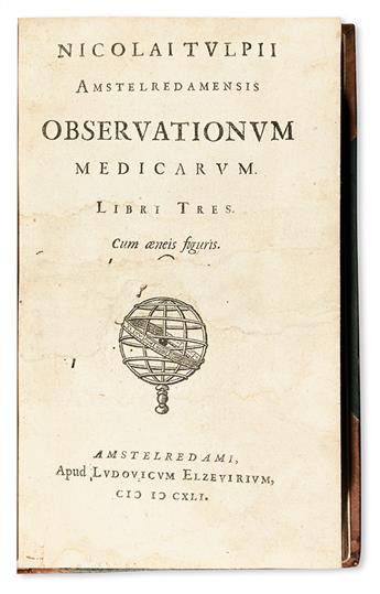 TULP, NICOLAAS. Observationes medicae.  1641